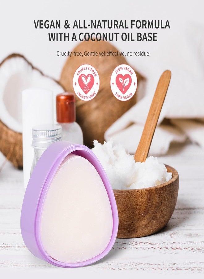 Docolor Makeup Brushes Cleaner Set Solid Soap Cleanser with Color Removal Sponge, Makeup Brush Cleaner Mat Brushes Shampoo for Cleaning Makeup Sponges, Brushes & Applicators Vegan (coconut oil) - Image 4